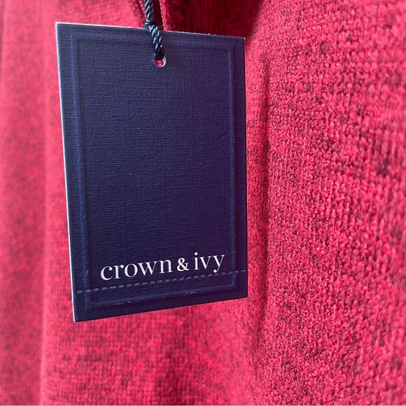 Crown & Ivy Men's Crimson High Neck 1/4 Zip Pullover Sweater XLarge - Picture 7 of 7